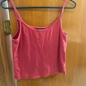 pink tank top, made of cotton, from the Limited